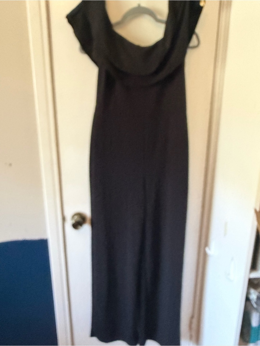Fashion Nova Black Cowl-Neck Maxi Dress